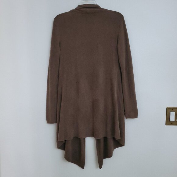 Barefoot Dreams Cozy Chic Calypso Women's Cardigan Sweater Mocha Brown S/M - Picture 9 of 15